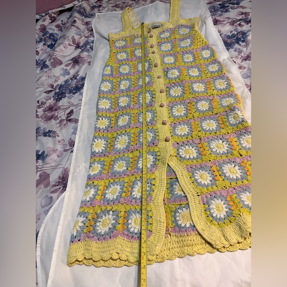 Alemais Patchwork Granny Squares Crochet Midi Dress - Picture 10 of 16